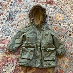 Olive green coat Gap